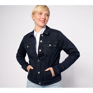 Anybody Women's Plus Sz Jacket 5X Classic Denim Blue A621818